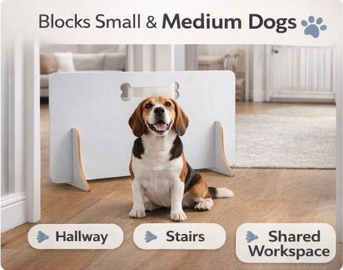 Freestanding Dog Stopper for Stairs & Doorways | No-Drill Pet Gate for Hallways — image 7