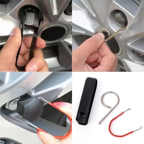 Alloy Wheel Bolt Nut Cap Covers Puller Remover Tool Universal 8D0012244A — image 6