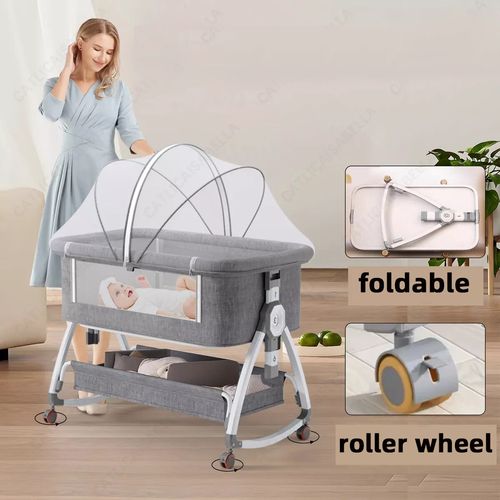 3 in 1 Baby Bedside Crib Sleeper Bassinet Safe Co Sleeping Storage Easy install — image 13