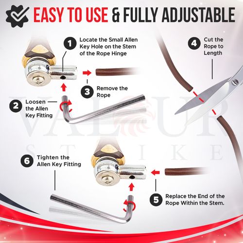 Skipping Rope Leather Weighted Adjustable Boxing Jump Training Gym Workout Ropes — image 7