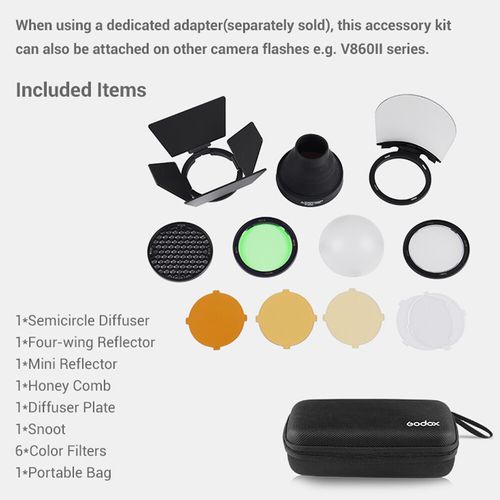 Godox AK-R1 Accessories Kit Honeycomb Snoot Diffuser Filter For Round Head Flash — image 10