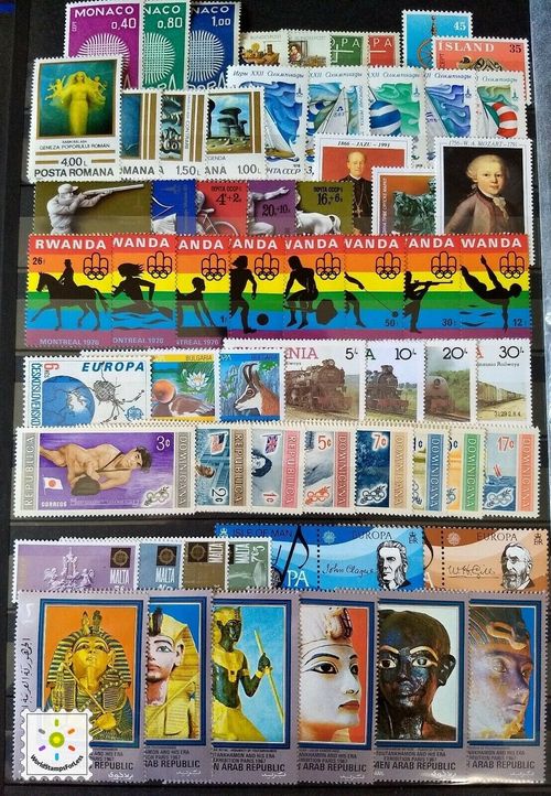 Worldwide Stamp Collection Mint - 35 Full Sets from 35 Different Countries &Gift — image 8