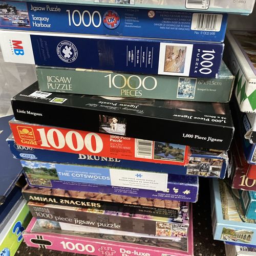 Jigsaw Puzzle Bundle x15 Joblot 1000 Pieces Christmas Hobby Unchecked Pastime — image 9