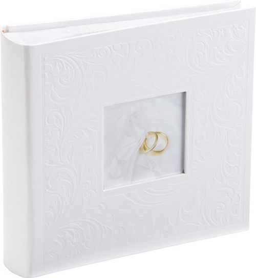 Kenro White Wedding Photo Album 200 Photos 6x4" / 7x5" Pearl Ring Design