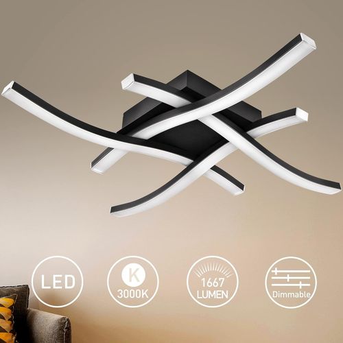 Dimmable LED Ceiling Light with Remote Control Curved Ceiling Lights Fixture LED — image 10