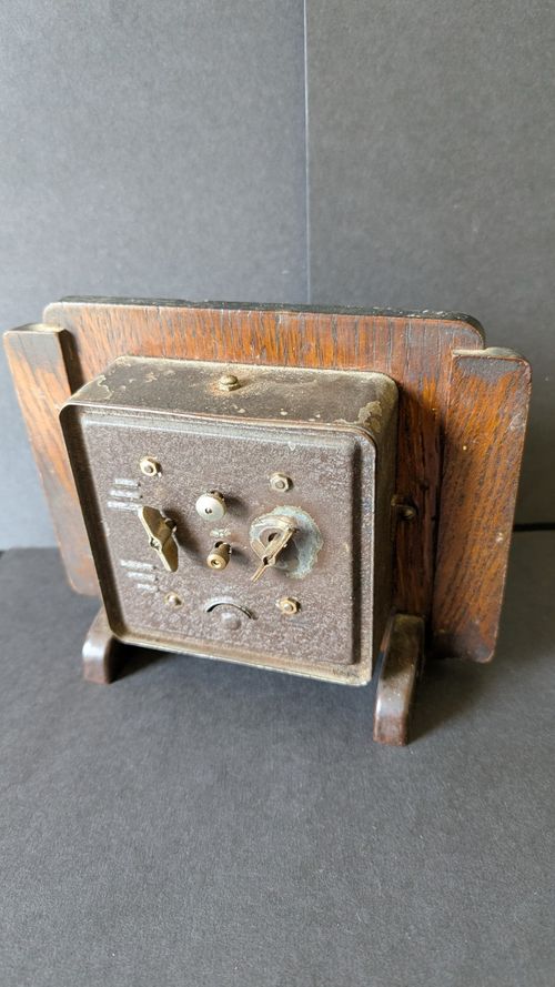 Art Deco Early 20th Century Mechanical Wind Up Smiths Alarm Clock Working Order — image 6