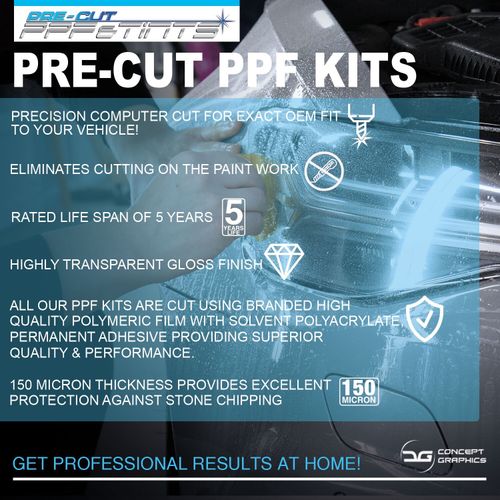 Side Sills Scratch Stone Guard PPF Paint Protection Film Kit For Jaguar XE Sport — image 3