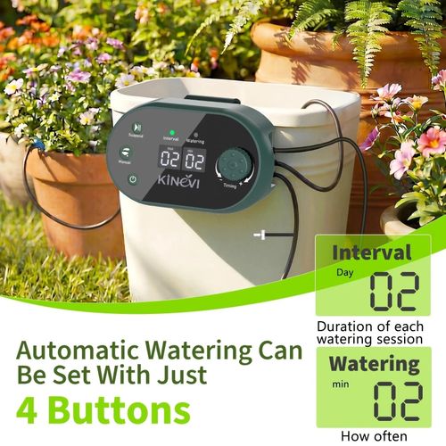 ⏰50FT Solar Automatic Drip Irrigation System Kit Plant Watering Timer Set Lawn — image 5