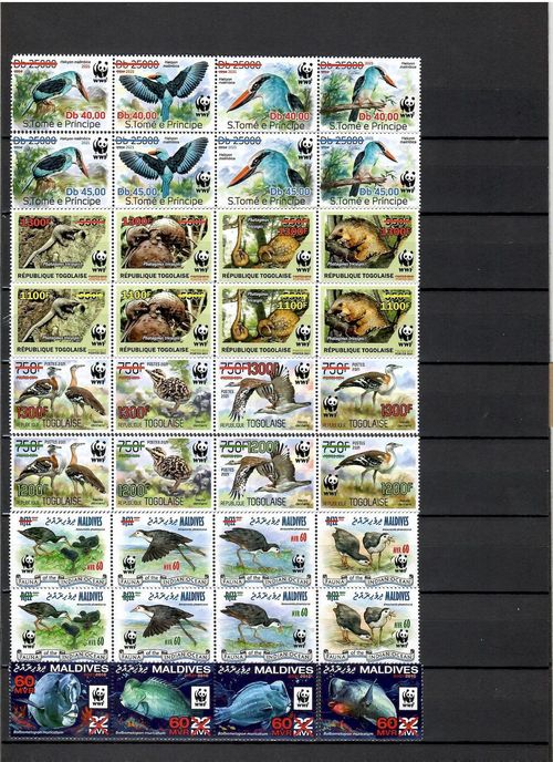 WWF 60. anniv. 2021 collection 36 sets / 7 countries CV Michel €678 MNH #CNA444 — image 4