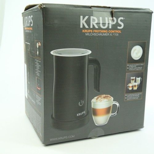 KRUPS Electric Milk Frother Hot Milk Foam Maker Frothing Control XL1008