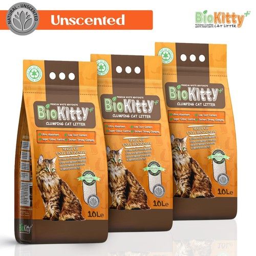 Clumping Cat Litter Highly Absorbent Odor Control Natural Bentonite 30L Litter