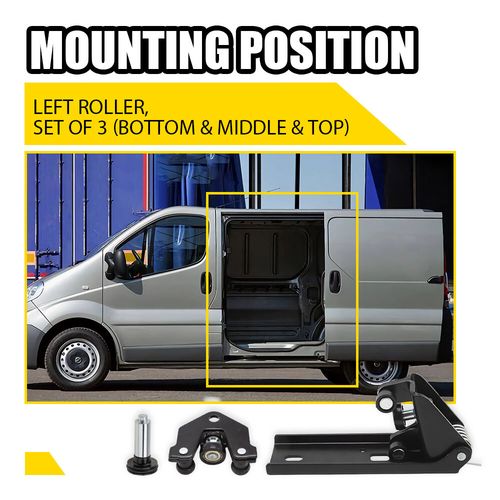 Sliding Door Roller Hinge Bottom Middle Top Left Side For Renault Traffic 01-14 — image 7