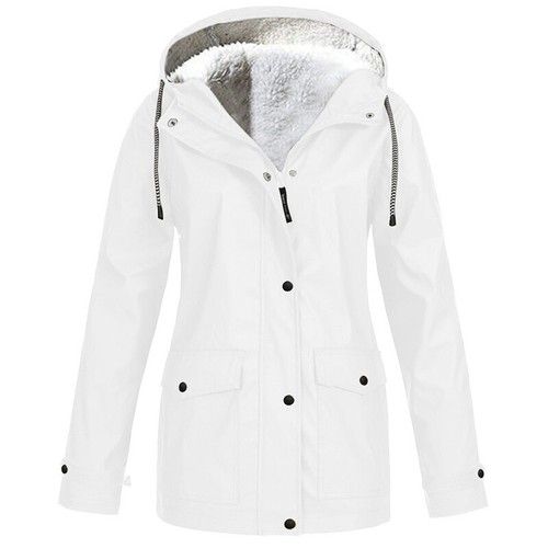 Women's Warm Outdoor Hooded Waterproof Raincoat Ladies Winter Hiking Jacket Coat
