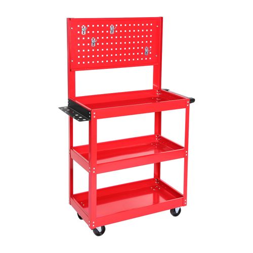 Heavy Duty Tool Storage Trolley Wheel Cart 3 Tier Shelf Cabinet Drawer Workshop — image 13