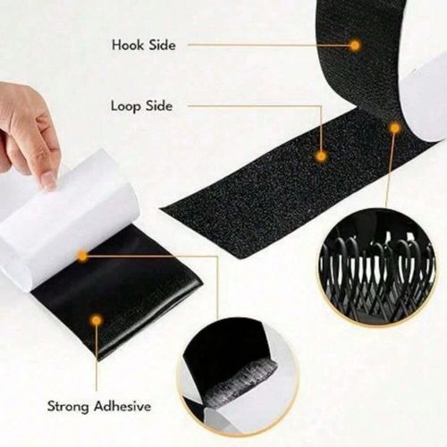 60Pcs Self Adhesive Hook Loop Strip Tape Heavy Duty Self Adhesive Sticky Tape UK — image 6