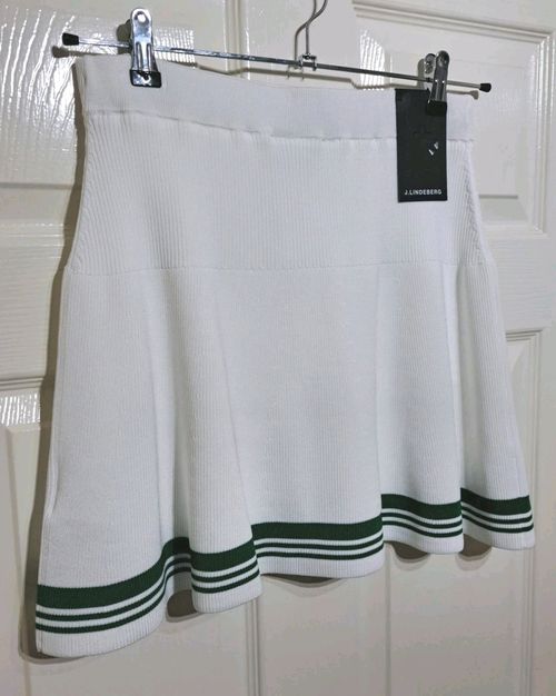 J.Lindeberg Frida Skirt White Stripe Knitted Size M UK 10-12 With Inner Shorts — image 9