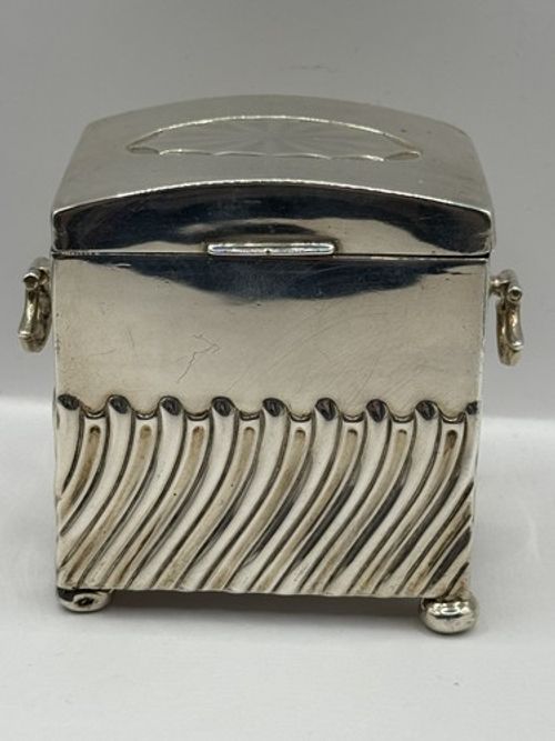 Sterling Silver 925 Tea Caddy - 222g - Goldsmiths Company - London 1901
