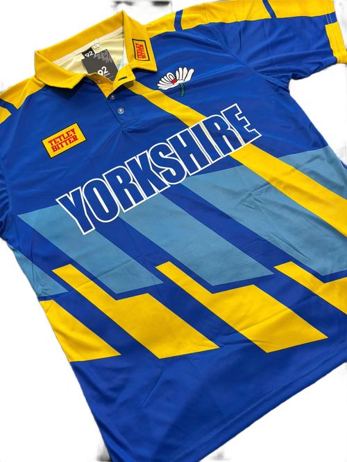 Yorkshire County Cricket Club 1996 Retro Blue Shirt – Replica Polo by 92 Sports — image 8