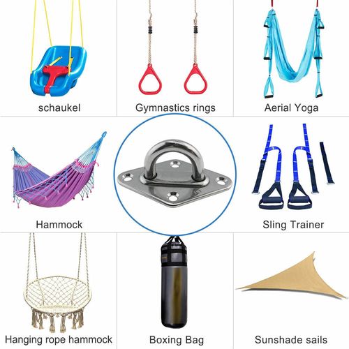 2X Heavy Duty Stainless Hammock Hanging Hook Kit Swing Chair Bracket Hardware — image 10
