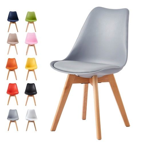 Set of 1/2/4 Dining Chairs Designer Chairs Wooden Home Office Commercial EVA