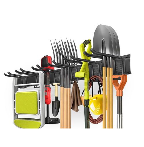 Garage Garden Tool Holder Storage Rack Shed Wall Mounted Organiser Long Hooks — image 8