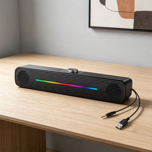 Surround Sound LED Computer PC Speakers Gaming USB Wired for Laptop PC Desktop — image 9