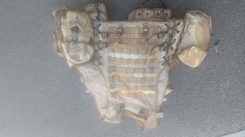 Issued Tan Tactical Webbing Load Bearing Vest Rig w/ Multiple Pouches (2007) — image 2