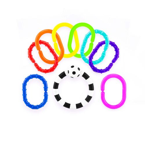 Sassy Ring O' Links Easy to Hold Baby Infant Rattle Toy Click & Link 0m+ NEW — image 2