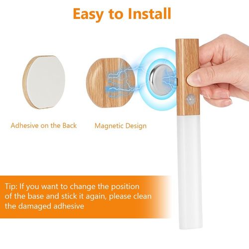 HOTUT Motion Sensor Night Light, 2 Pack LED 2pcs - Round Base — image 4