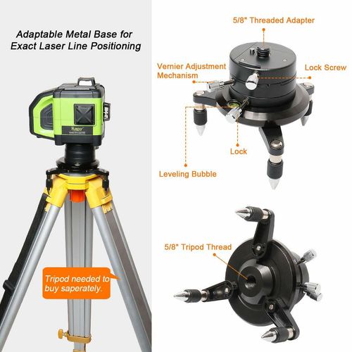 Huepar 3x360 Electronic Laser Level Self Leveling Three-Plane Level Green Beam — image 5