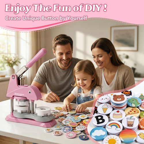 3-in-1 Button Maker Machine 25/32/58mm Button Badges Making Tool DIY Gifts — image 2