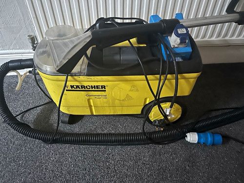 Kärcher Puzzi 100 Commercial Canister Carpet Cleaner Corded Hose Nozzle Yellow
