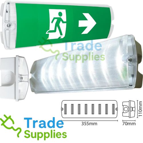 10x Eterna LED Emergency Bulkhead Light 4W Maintained Non Maintained IP65 6400K — image 2