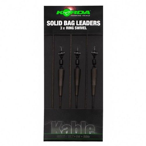 Korda Solidz PVA Leaders Carp Fishing Solid Bag System