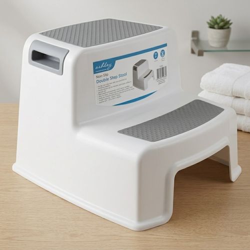 Double Step Stool Non Slip 2 Step Stool Potty Training Bathroom Kitchen 100Kg — image 6