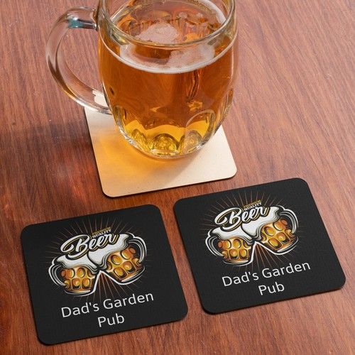 Personalised Beer Mats, drinks mats, beer mat board, for home pubs and events