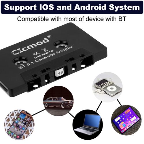 Bluetooth 5.1 Car Audio Stereo Cassette Tape Adapter To Aux for iphone Android — image 5
