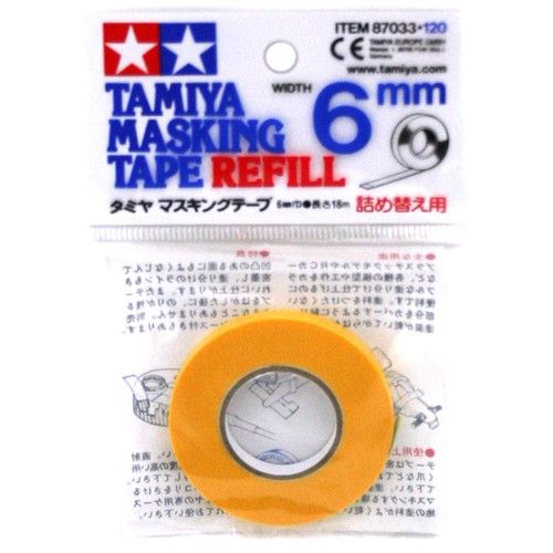 Tamiya 6mm Masking Tape Refill 18m for Model Crafting & Painting 87033