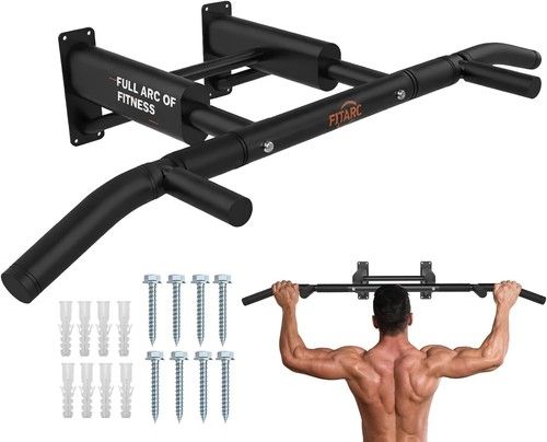 Pull Up Bar Wall Mounted Chin Up Bar Heavy Duty gym equipment with Non-Slip Grip