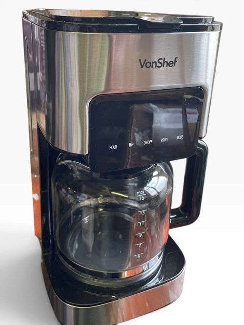 VonShef 1.5L Filter Coffee Machine, 12 Cup Drip Coffee Maker - USED — image 1