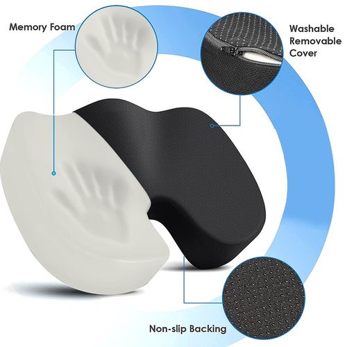Cushion Seat Pillow Orthopaedic Coccyx Back Pain Relief Memory Foam Office Chair — image 4