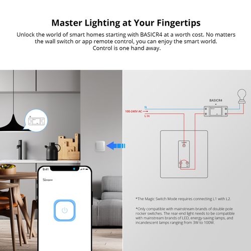 SONOFF WiFi Smart Light Switch ESP32 Remote Control Relay Module Alexa Google — image 9