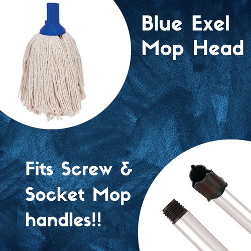 Cotton Mop Heads Replacement Colour Coded Socket Head Heavy Duty 200g