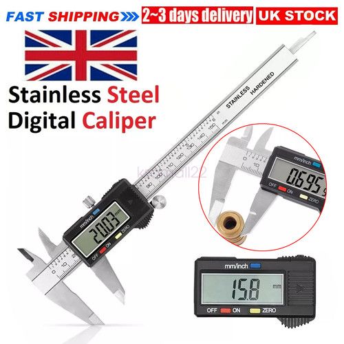 6 INCH DIGITAL VERNIER CALIPER 150MM STAINLESS STEEL MICROMETER ELECTRONIC TOOL