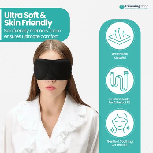Eye Cover Sleeping Mask 3D Soft Padded Eye Mask Blackout Night Travel Blindfold — image 9