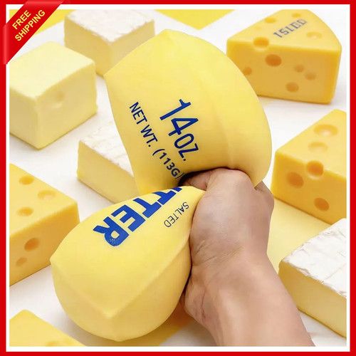 ✅ 1pc Butter Stick Squishy Fidget Toy Soft Stress Relief ADHD Anxiety Squeeze ✅