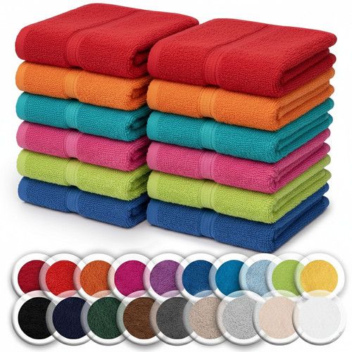 10x Face Cloth 100% Egyptian Cotton Super Soft Flannel High Absorbent Face Towel