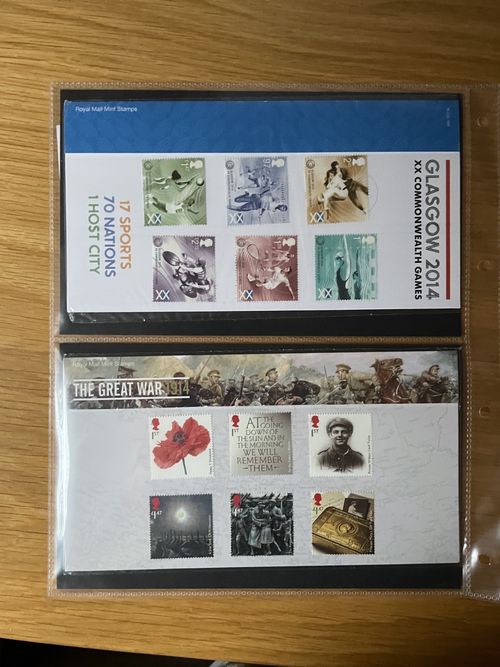 2014 Commemorative UK Stamp Set. Unused. Mint Condition. In Display Sheets — image 6