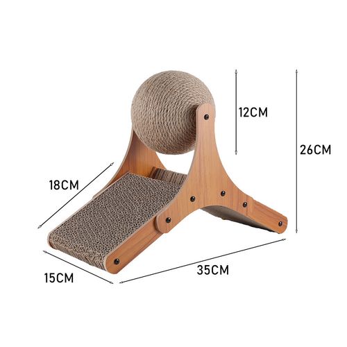 2 in 1 Interactive Cat Toy Cat Sisal Scratching Ball Kitten Cat Scratcher Toy  — image 2