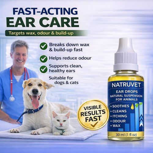 *MAX STRENGTH* Dog Ear Drops STOP Shaking Ears Itching Mites Odour Wax 30ml — image 4